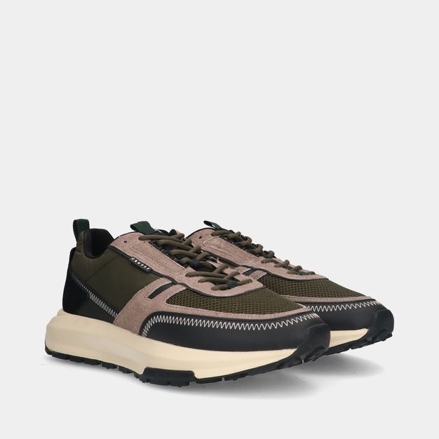 Cruyff Ambruzzia Black/Taupe/Dark Olive heren sneakers