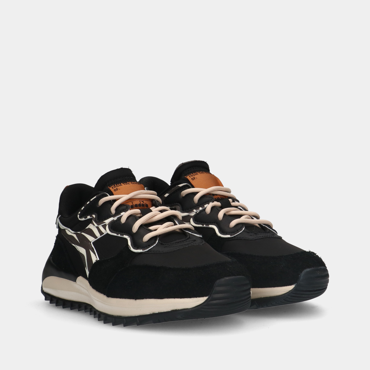 Diadora Jolly Animalier Black dames sneakers