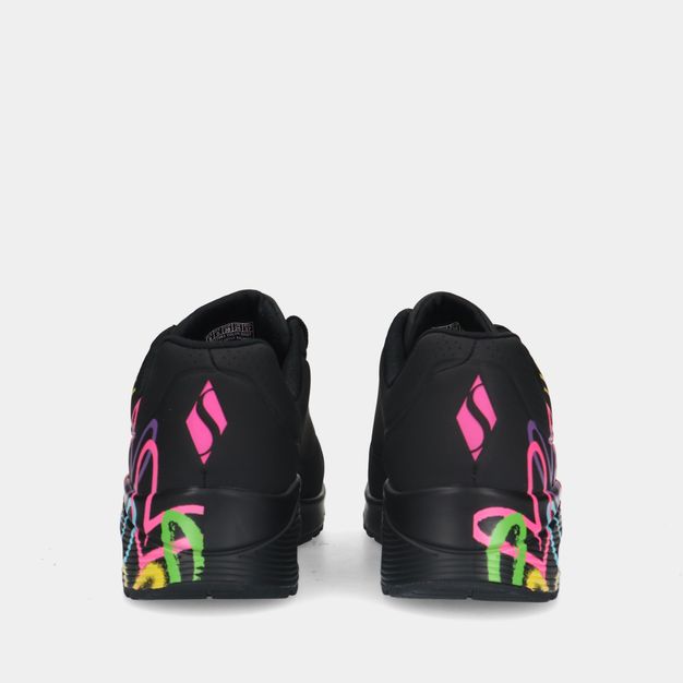 Skechers Uno Highlight Love Black dames sneakers
