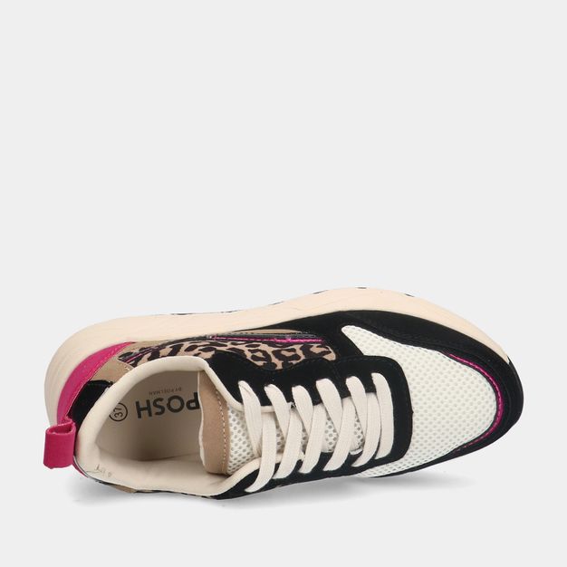 POSH by Poelman Black/Pink Multicolor dames sneakers