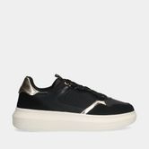 Cruyff pace court black/gold dames sneakers
