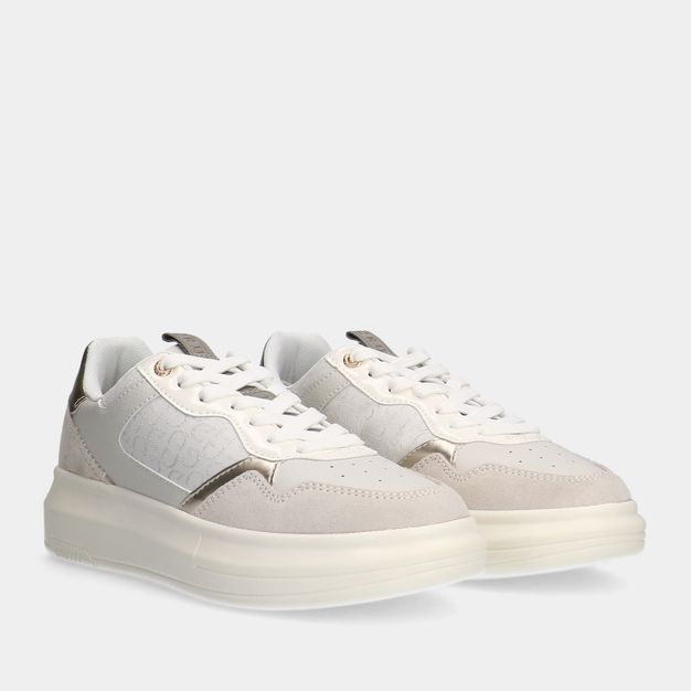 Cruyff pace court offwhite/silver dames sneakers