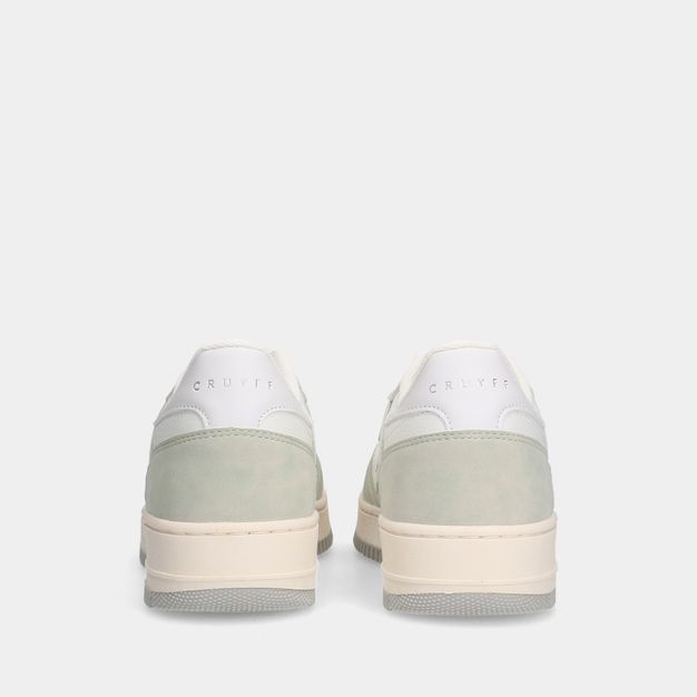 Cruyff campo low lux white/pastel green dames sneakers