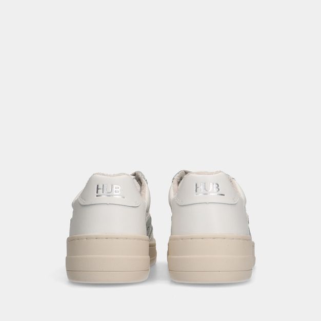 Hub court L31 off white/beige dames sneakers