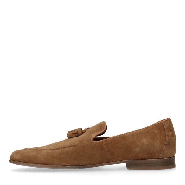Camel loafers