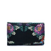 Petit portefeuille avec fleurs - noir