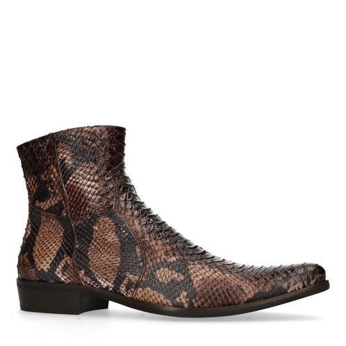 Boots met snakeskin print