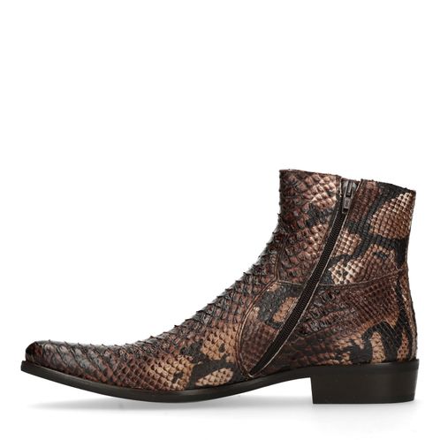 Boots met snakeskin print