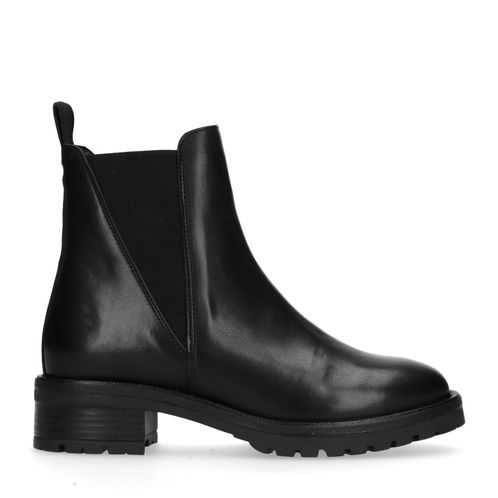 Zwarte leren chelsea boots