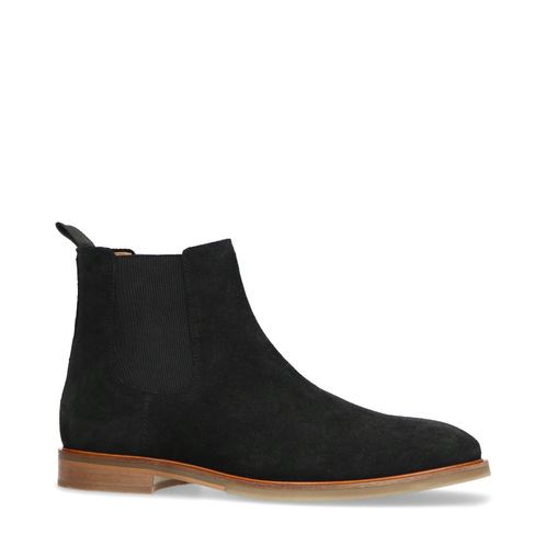 Chelsea boots en daim - noir