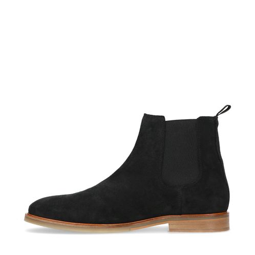 Chelsea boots en daim - noir