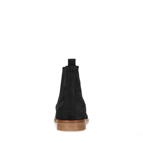 Chelsea boots en daim - noir