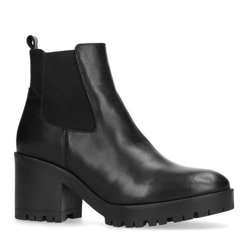 Zwarte chelsea boots met hak