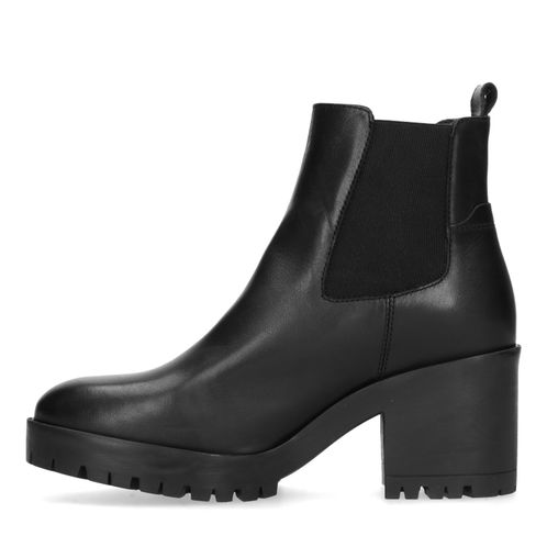 Zwarte chelsea boots met hak