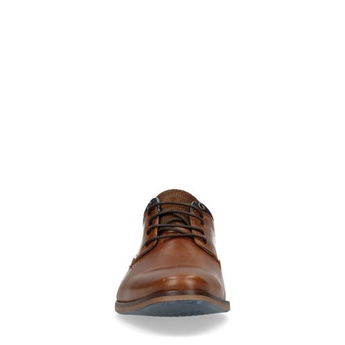 Cognac leren veterschoenen