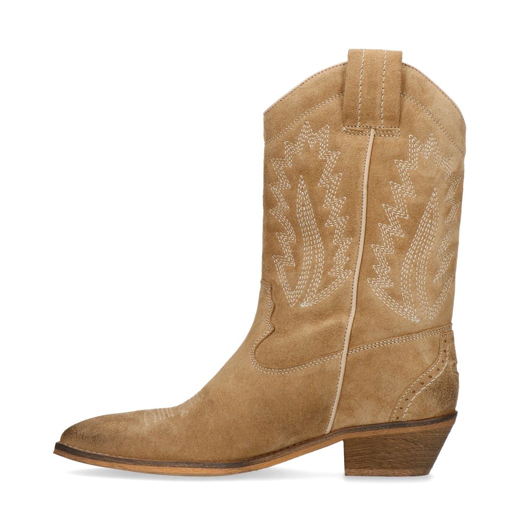 Taupe suède cowboylaarzen