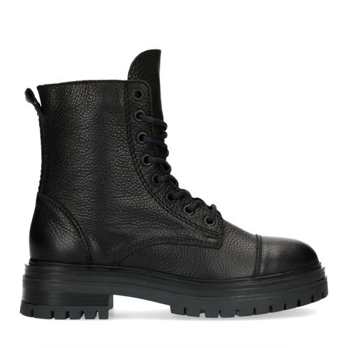 Bottines à lacets en cuir - noir