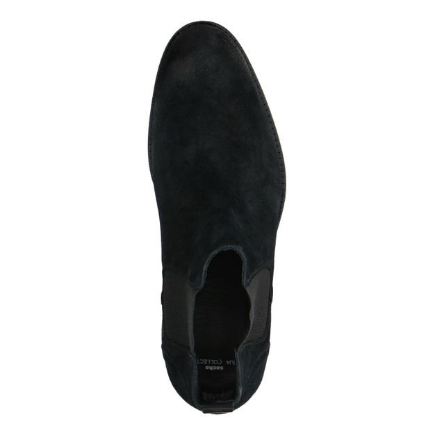 Chelsea boots en daim - noir