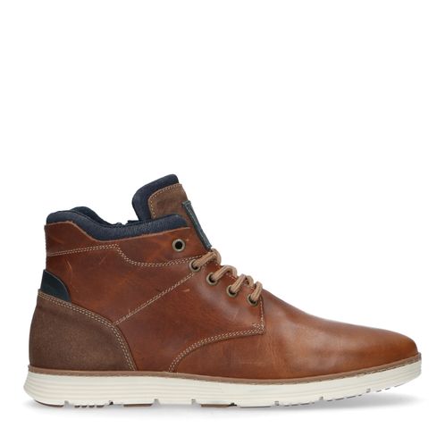 Braune Schnürboots aus Leder