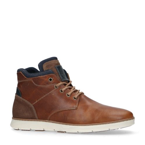 Braune Schnürboots aus Leder