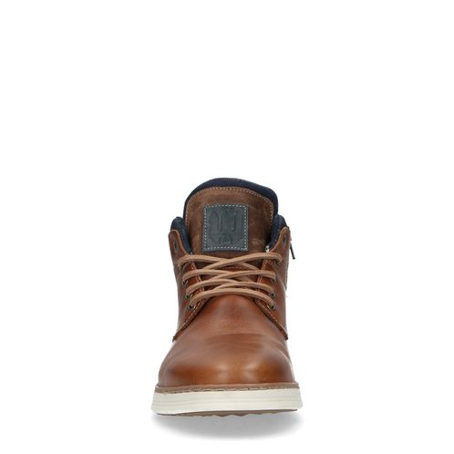 Braune Schnürboots aus Leder