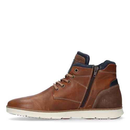 Braune Schnürboots aus Leder