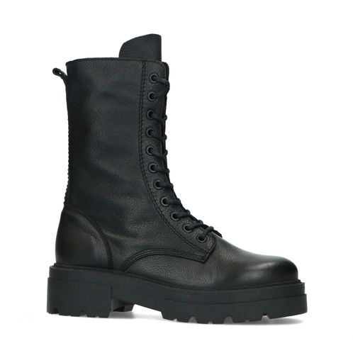 Zwarte leren biker boots