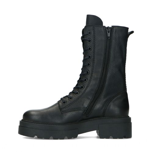 Zwarte leren biker boots