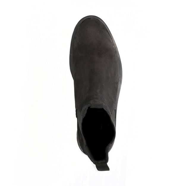 Chelsea boots en daim - noir 