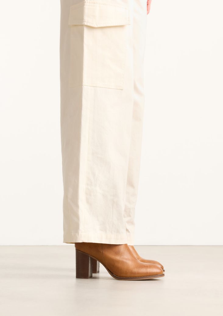 Bottines en cuir à talon - marron
