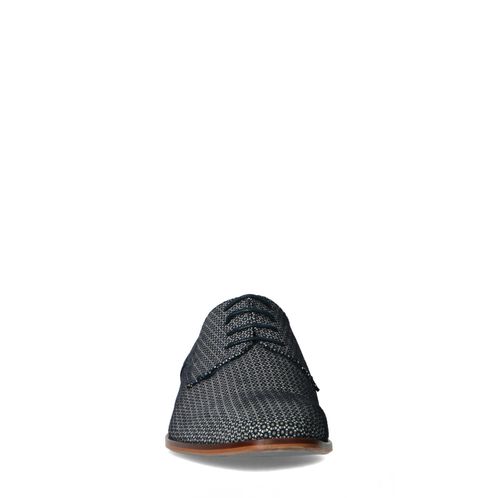 Blaue Schnürschuhe mit Muster
