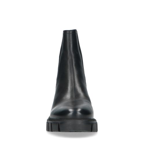 Zwarte chelsea boots met blokhak