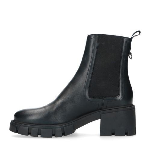 Schwarze Chelsea Boots mit Blockabsatz