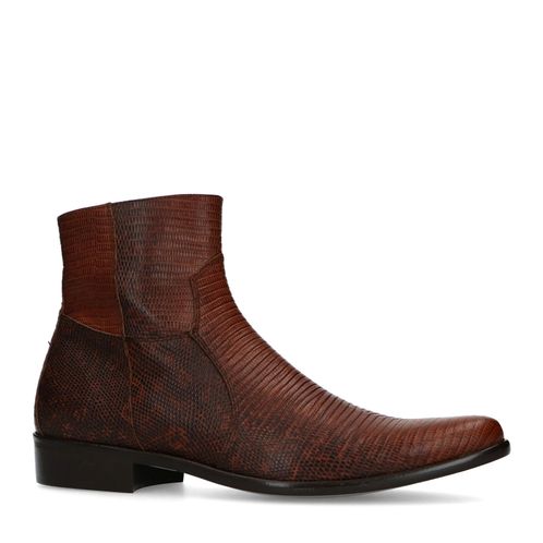 Braune Western Boots mit Schlangenmuster