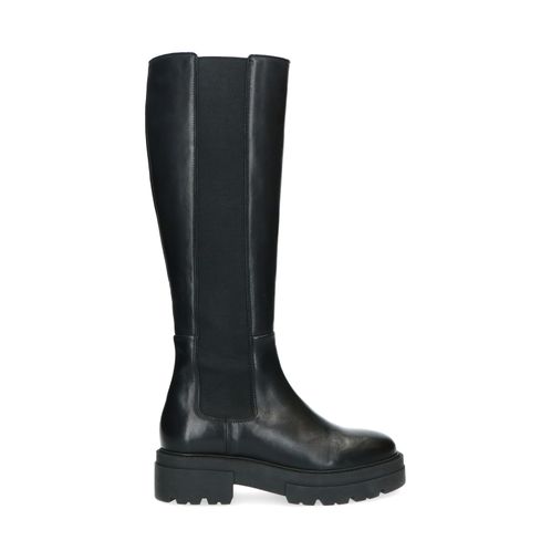 Hohe schwarze Chelsea Boots aus Leder