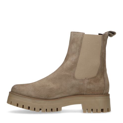 Taupe suède chelsea boots