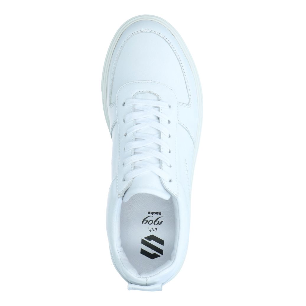Witte sneakers met plateauzool