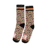 XPOOOS sokken met bloemenprint en poezen 