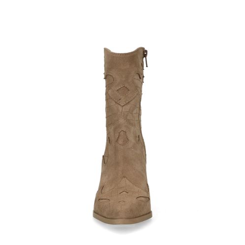 Beige suède cowboylaarzen
