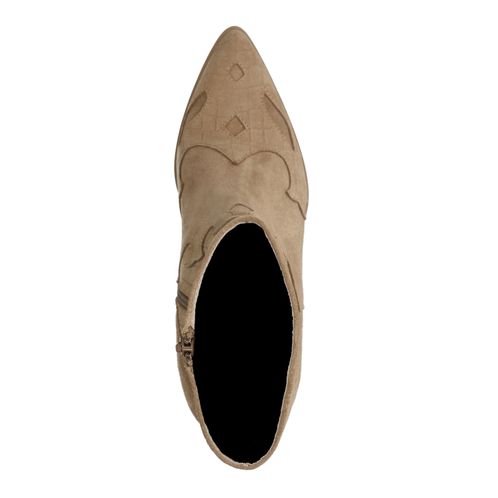 Beige suède cowboylaarzen