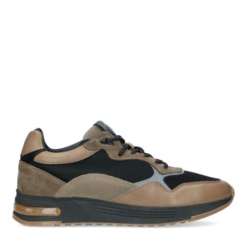 Baskets en daim avec détails - marron