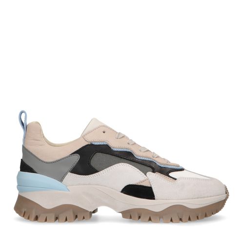 Queen of Jetlags x Sacha beigefarbene Sneaker mit blauen Details