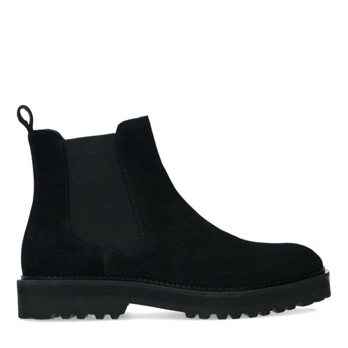 Chelsea boots en daim - noir