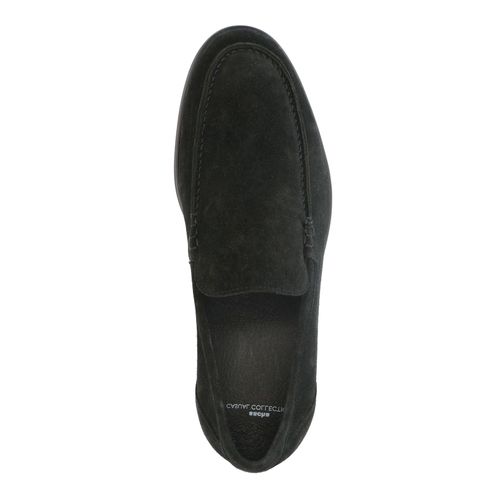 Schwarze Veloursleder-Loafer