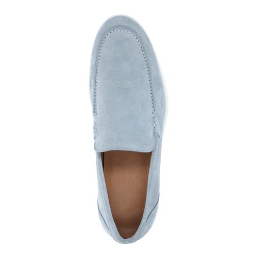Loafers bleu clair en daim