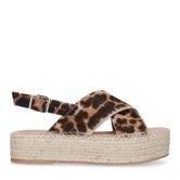 Platform sandalen met luipaardprint