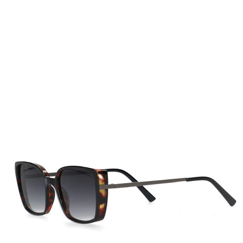 Schwarze Sonnenbrille mit Schildpatt-Details