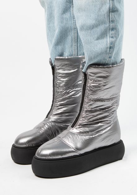 Silberfarbene Snow Boots