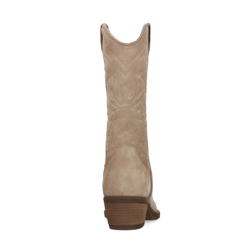 Santiags en daim - taupe
