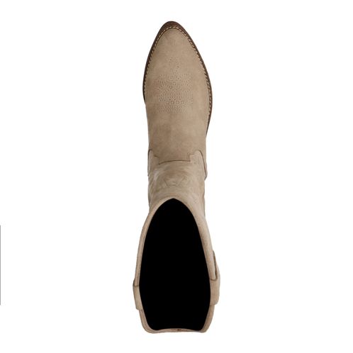 Santiags en daim - taupe